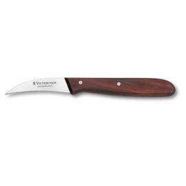 peeling knife curved blade smooth cut  | riveted | brown | blade length 6 cm product photo