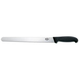 skinning knife FIBROX round top wavy cut | black | blade length 25 cm product photo