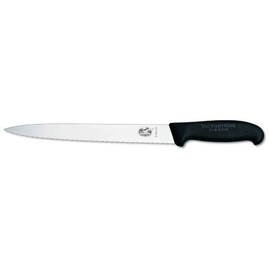 ham slicing knife FIBROX wavy cut | black | blade length 25 cm product photo
