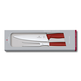 carving set SWISS CLASSIC RED EXTENSION carving knife | carving fork | dishwasher-safe product photo