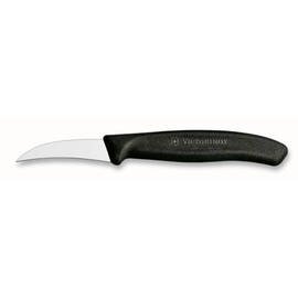 peeling knife SWISS CLASSIC curved blade smooth cut | black | blade length 6 cm product photo