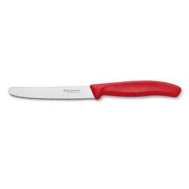 tomato knife | sausage knife SWISS CLASSIC curved blade wavy cut | red | blade length 11 cm product photo