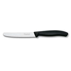 tomato knife SWISS CLASSIC straight wavy cut | black | blade length 11 cm product photo