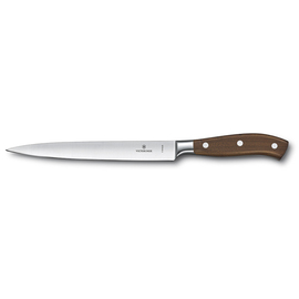 filleting knife GRAND MAÎTRE WOOD straight flexibel smooth cut | brown | blade length 20 cm L 34.2 cm product photo
