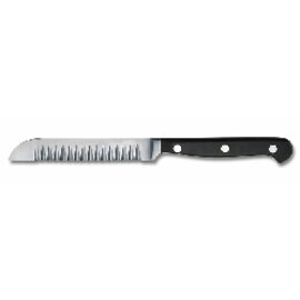 garnishing knife forged serrated serrated edge | brown | blade length 11 cm product photo