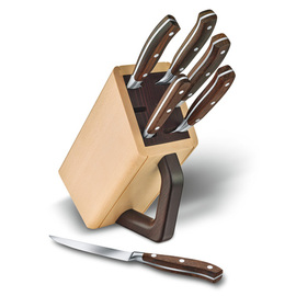 knife block GRAND MAITRE WOOD equipped with 6 knives product photo