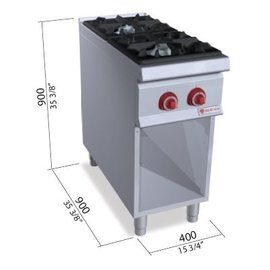 gas stove SG9F2M 19 kW | closed base unit|1 door product photo