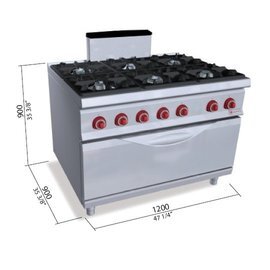 gas stove SG9F6+T 65.5 kW | oven product photo