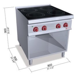 infrared stove SE9P4MP/VTR 400 volts 16 kW | open base unit product photo