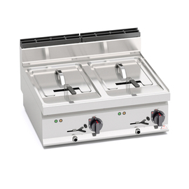 electric deep fryer TURBO-EVOLUZIONE E7F10-8B | 2 basins 2 baskets 20 ltr | 230 volts 12 kW product photo