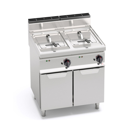 floor standing electric fryer TURBO-EVOLUZIONE E7F10-8M | 2 basins 2 baskets 20 ltr | 230 volts 12 kW product photo