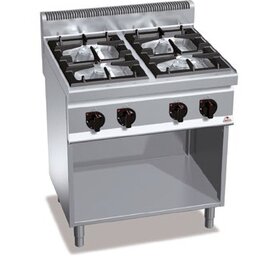 gas stove MACROS 700 G7F4M | 4 hotplates | open base unit product photo