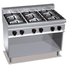 gas stove MACROS 700 | 6 cooking zones | open base unit product photo