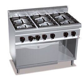 gas stove G7F6P+FG1 baker's standard 46 kW | oven | half-open base unit | piezo ignition product photo