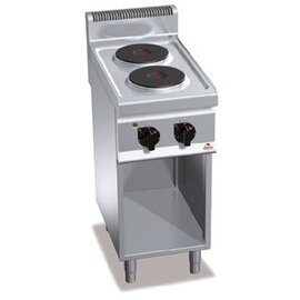 electric stove E7P2M 400 volts 5.2 kW | open base unit | cast-iron hob plate product photo