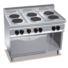 electric stove E7P6+FE1 400 volts 18.6 kW | oven GN 1/1 | cast-iron hob plate product photo