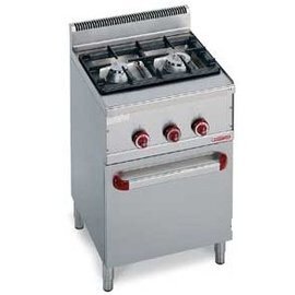gas stove G6F2H6+FG1 gastronorm 14 kW | oven | stainless steel burner trough | piezo stove ignition product photo
