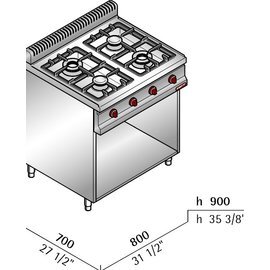 gas stove G7F4M 21 kW | open base unit product photo