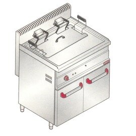 electric pastry fryer TURBO-PASTRY E7F30-8M | 1 basin 2 baskets 24 ltr | 400 volts 12 kW product photo