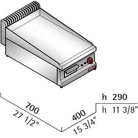 grill plate gas MACROS 700 G7FL4B/CR | smooth product photo
