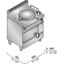 pressure gas fryer G7PD HIGH-POWER MACROS 700  • 55 ltr  • piezo ignition product photo