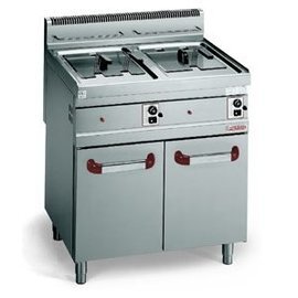 floor standing gas fryer TURBO GL20+20M C2/20 | 2 basins 2 baskets 40 ltr 33 kW (gas) product photo