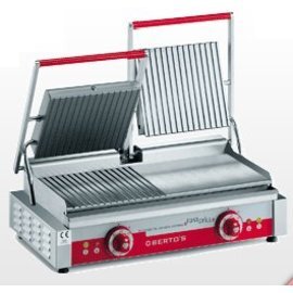 Electric grills, PDM / ST, &quot;snack CLASSIC&quot; series, double cooking plate, frosted from top, half smooth and 1/2 grooved product photo