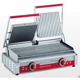 Electric grills, PDR / ST, &quot;snack CLASSIC&quot; series, double cooking plate, frosted from top and bottom of satined steel product photo