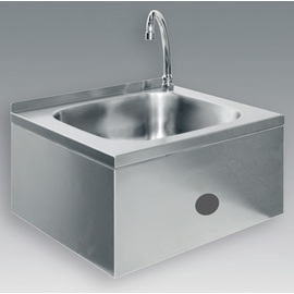 hand wash sink HWB-K 40.29.24 for wall mounting • knee operated | 400 mm x 295 mm H 240 mm product photo