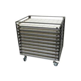 Stainless steel wagon with 10 tilting troughs product photo
