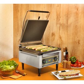 Grilling / griddle plate, &quot;Panini XL&quot;, flat surfaces on top and bottom smooth, grill area 360 x 360 mm product photo