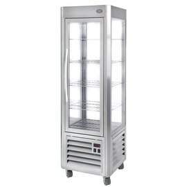 refrigerated chocolate vitrine RDC 60 F silver coloured 360 ltr 230 volts | 5 shelves product photo