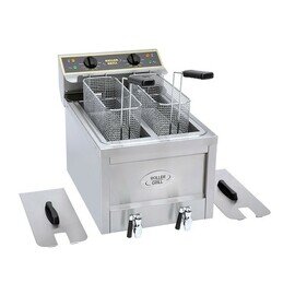 fryer RFE 8 D | 2 basins 2 baskets 16 ltr | 2 x 230 volts 2 x 3 kW product photo