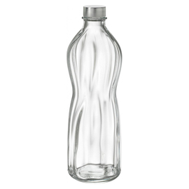bottle Aqua 1000 ml 750 ml glass with lid metal screw cap Ø 90 mm H 281 mm product photo