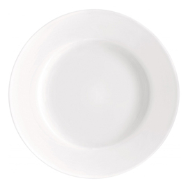 plate deep Ø 240 mm TOLEDO WHITE tempered glass product photo
