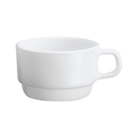 coffee cup 130 ml CAREWARE WHITE tempered glass stackable product photo