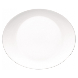 steak plate GRANGUSTO white tempered glass | oval 317 mm x 262 mm product photo