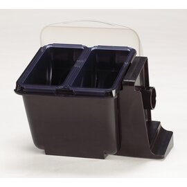 bar condiment organizer The Mini Dome® Garnish Center black with lid 2 compartments 960 ml product photo