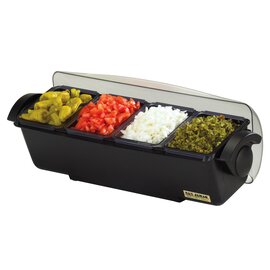 bar condiment organizer The Dome® Garnish Center black 3 compartments 560 ml product photo