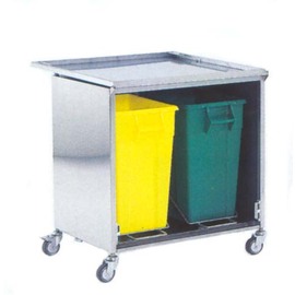 recycling bin single stainless steel 50 ltr with pedal fire-retardant product photo  S