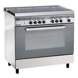5-burner gas cooker with electric multi-function oven (vol. 117 l), dimensions, total: 900 x 600 x H850-900 mm, incl product photo