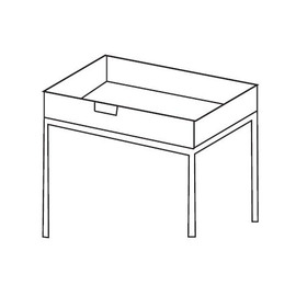 Support and tray for cutl Besteckbehälter und Halterung für Besteckbehälter, für Besteckpoliermaschine SH-3000/SH-7000 product photo