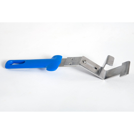 tongs stainless steel blue plastic handle  L 240 mm product photo