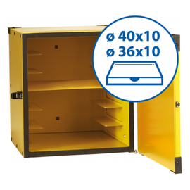 pizza transport case yellow • insulated | 590 mm x 590 mm H 520 mm product photo