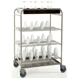dishwasher basket trolley  | frame for plates|glasses  | 885 mm  x 670 mm  H 1560 mm wheeled product photo