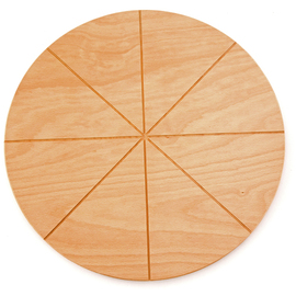 cutting board wood 8 pizza pieces  Ø 500 mm product photo