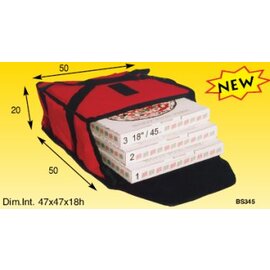 pizza warming bag red  | 500 mm  x 500 mm  H 200 mm product photo