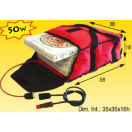 pizza warming bag red  • heatable  | 380 mm  x 380 mm  H 180 mm product photo