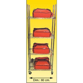 &quot;KIT4433&quot; warming set, 4 shelves, 1 transformer, 4 pizza warmers (internal dimensions 35 x 35 x H 16 cm) with cable connections for cigarette lighters, 2 connections for socket product photo