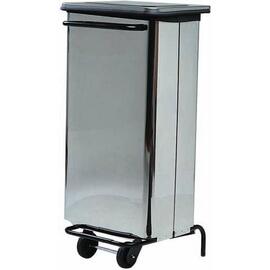 waste container AV 4652 100 l stainless steel with pedal  L 490 mm  B 500 mm  H 1010 mm product photo